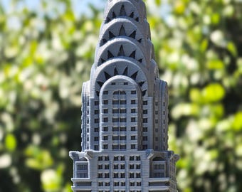 Extra Großes Chrysler Building - Manhattan 3D Wolkenkratzer Modell - New York Skylines - Stadtansicht 3D gedruckt - Tower Modell - Haus Büro Dekor