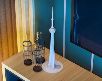 3D Printed CN Tower Replica: Customizable Toronto Skyline Decor