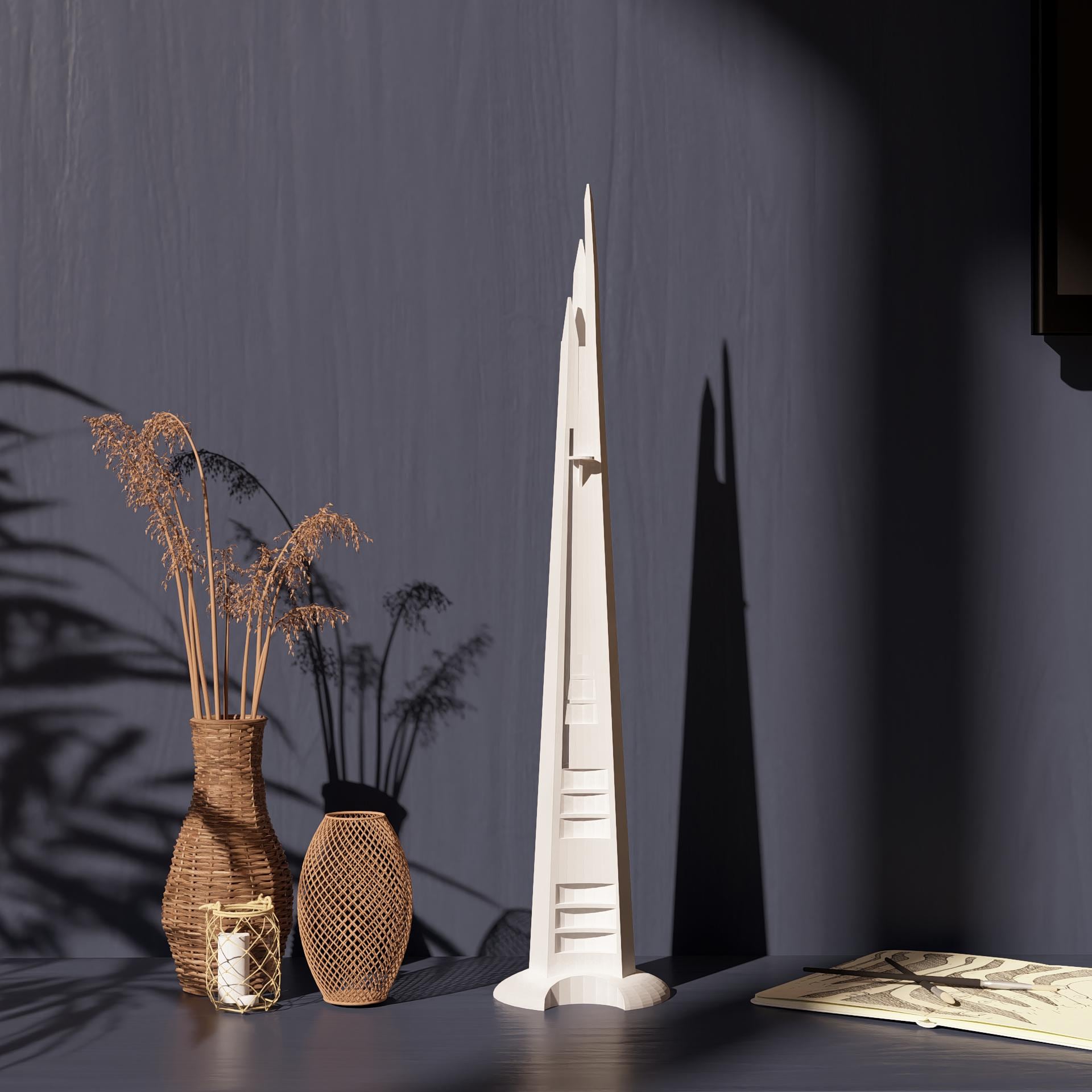 3D gedruckter Jeddah Tower Modell: Saudi-Arabien Wolkenkratzer Replik