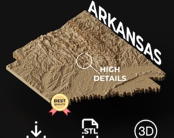 Michigan Topographic Map 3D Model STL File: CNC & 3D Printing - Etsy