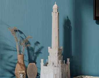 3D Chicago Water Tower Model, Gothic Revival Decor