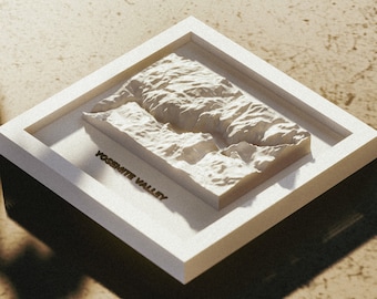 3D Yosemite Valley Topographic Map: Half Dome & El Capitan - Hiking Gift