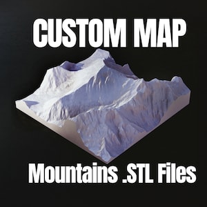 Fichier STL d'impression 3D de modèles 3D personnalisés de montagne et de terrain (numérique)