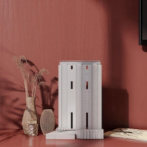 Modello 3D dell'edificio Harbourside: architettura di Hong Kong, grattacielo moderno