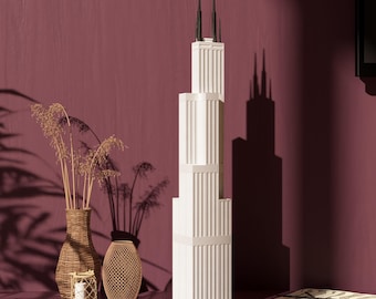 Maqueta de la Torre Sears (Willis) impresa en 3D: Arquitectura de Chicago