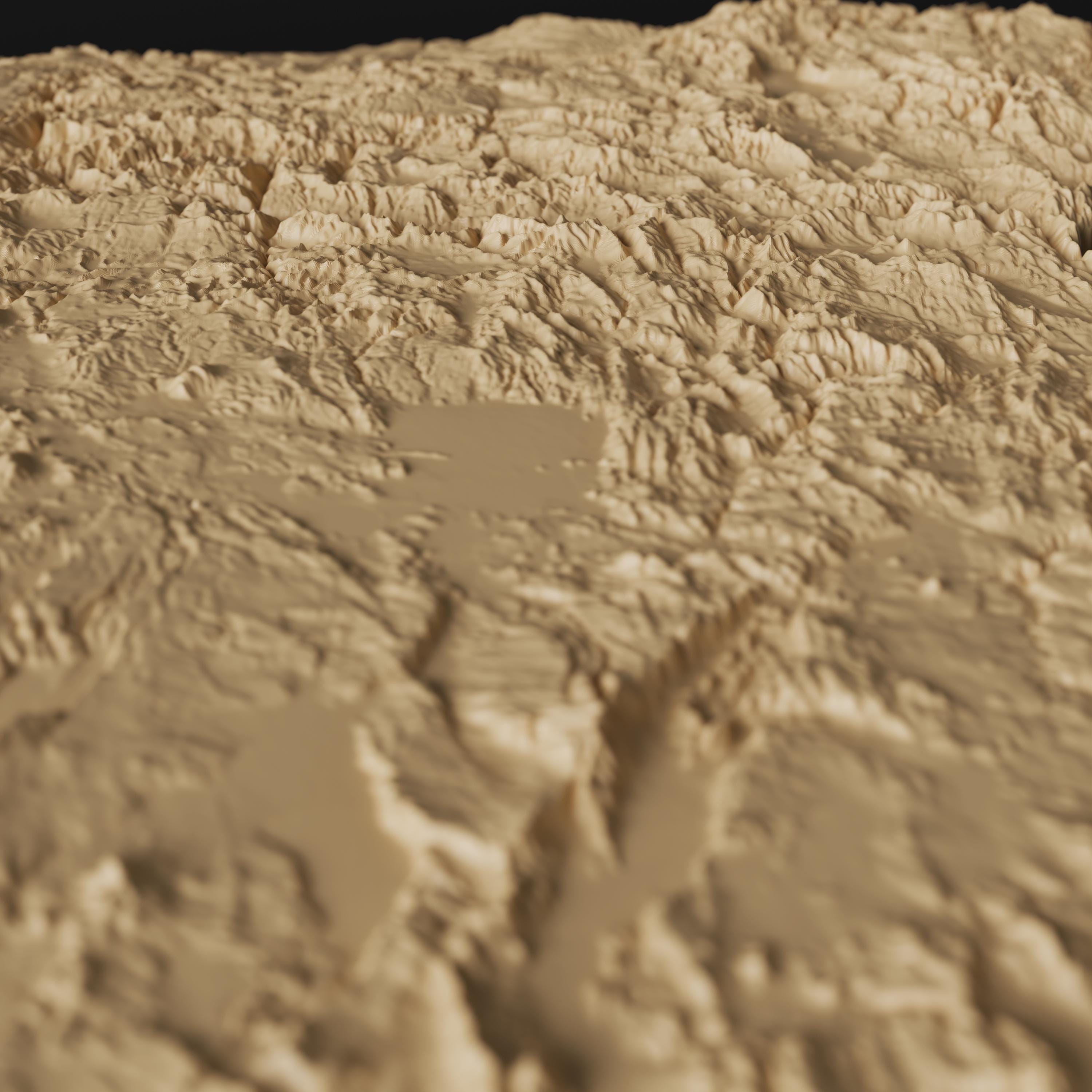 Oregon Topographic Map 3D Model STL File: High-detail Relief for 3D ...