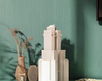 3D Printed Shelton Hotel Model: Vintage NYC Art Deco Skyscraper