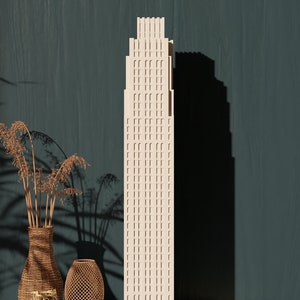 3D David Stott-gebouw - architectonisch torenmodel - Detroit City Skyscraper - 3D-geprint wolkenkrabbermodel
