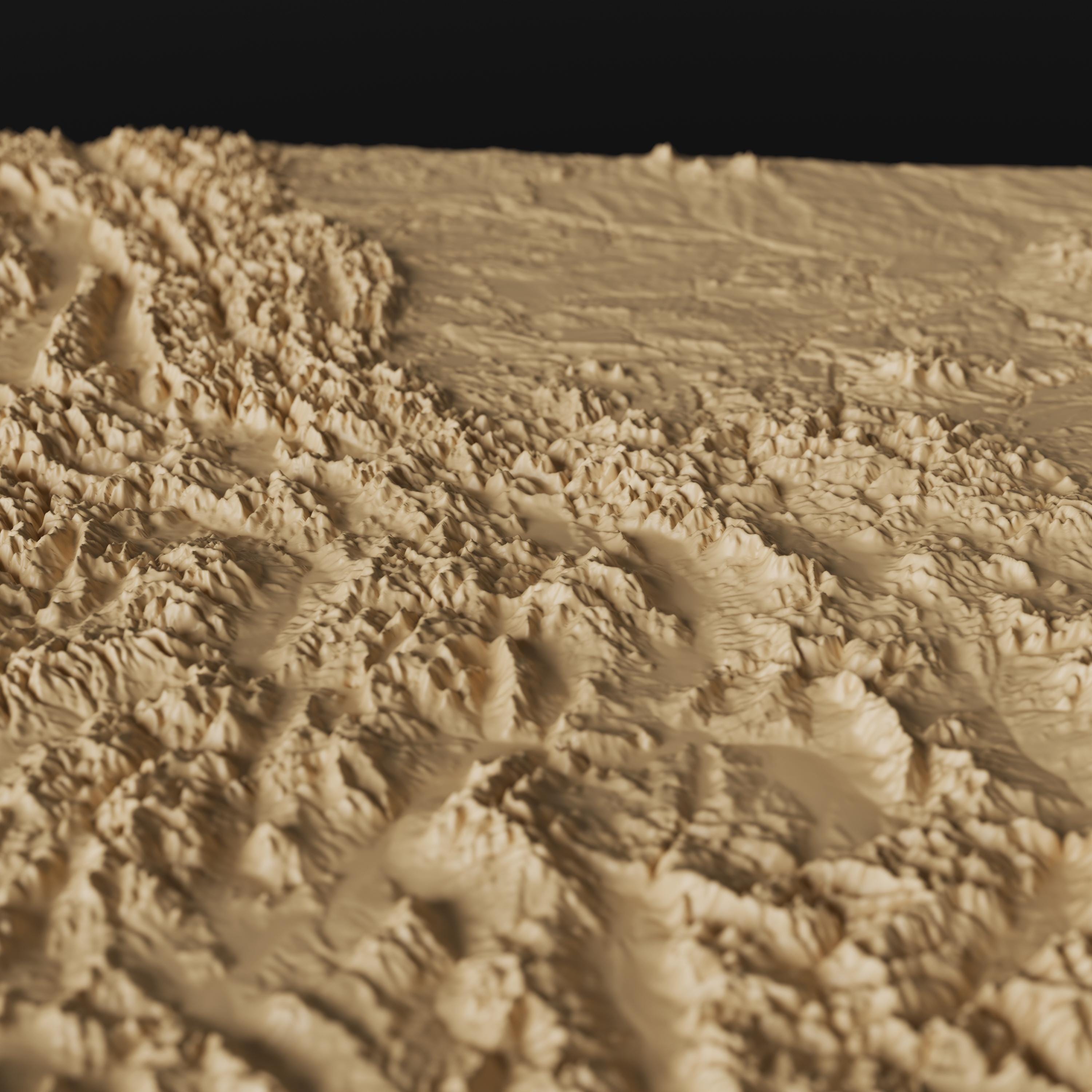 Montana Topographic Map 3D Model STL File: High-detail Relief for 3D ...