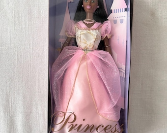 New Princess Black Barbie Doll 1999 MIB #23475