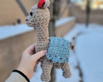 Interactive Crochet Llama With Accessories, Plushie