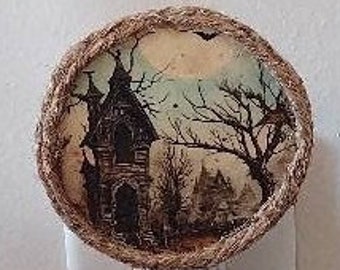 HALLWOWEEN NIGHT LIGHT, Haunted House Night Light, Night Light, Halloween Decoration, Halloween Decor, Halloween Light, Haunted House Light