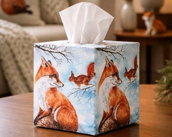 Fox Tissue Box Cover: Fox Accent Decor