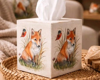Fox Tissue Box Cover: Fox Accent Decor