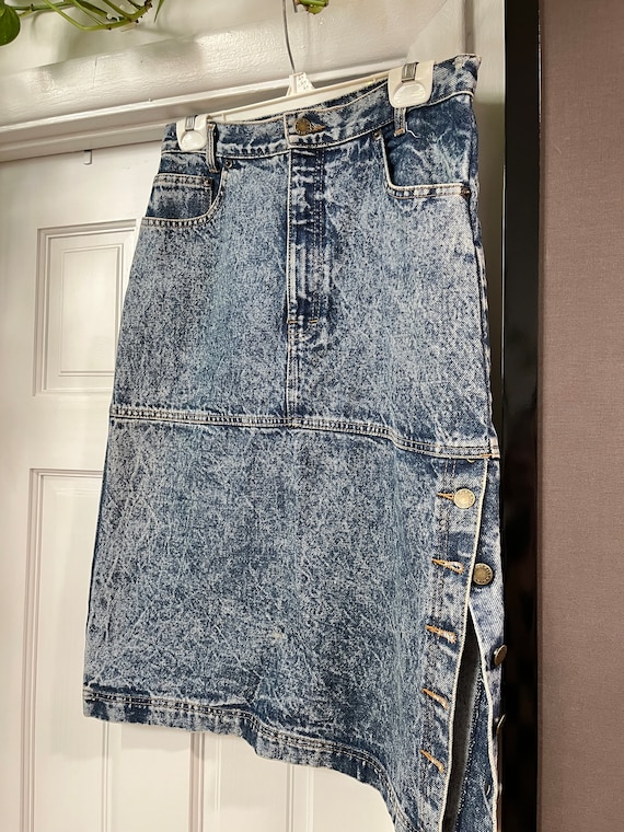 80s jean skirt or Gem