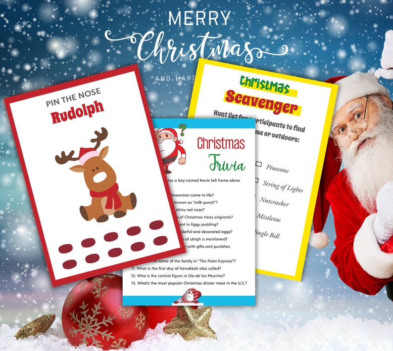 10 Fun Christmas Games for the Whole Family Holiday Etsy UK