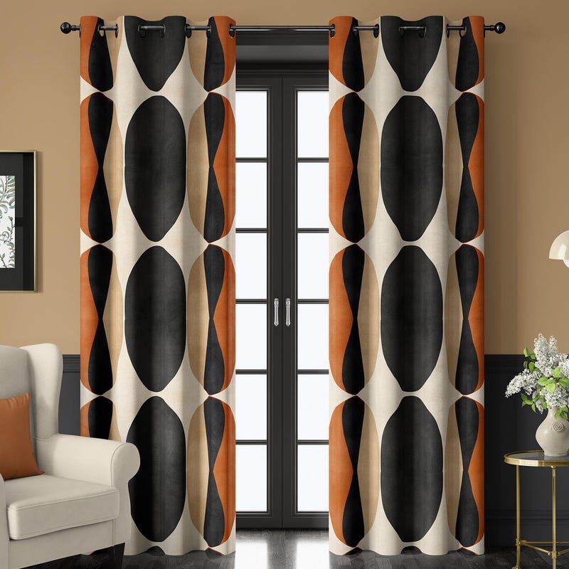 Curtians Graphics Graphic Printed Curtains - Etsy