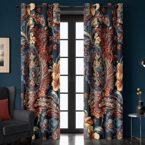 thumbnail image 2 of Indian Mandala Tapestry Curtain Panels - 2-Pack Tab Top, 100% Cotton, Light Filtering, 82x41 Inch Each, Multicolored 2 of 6