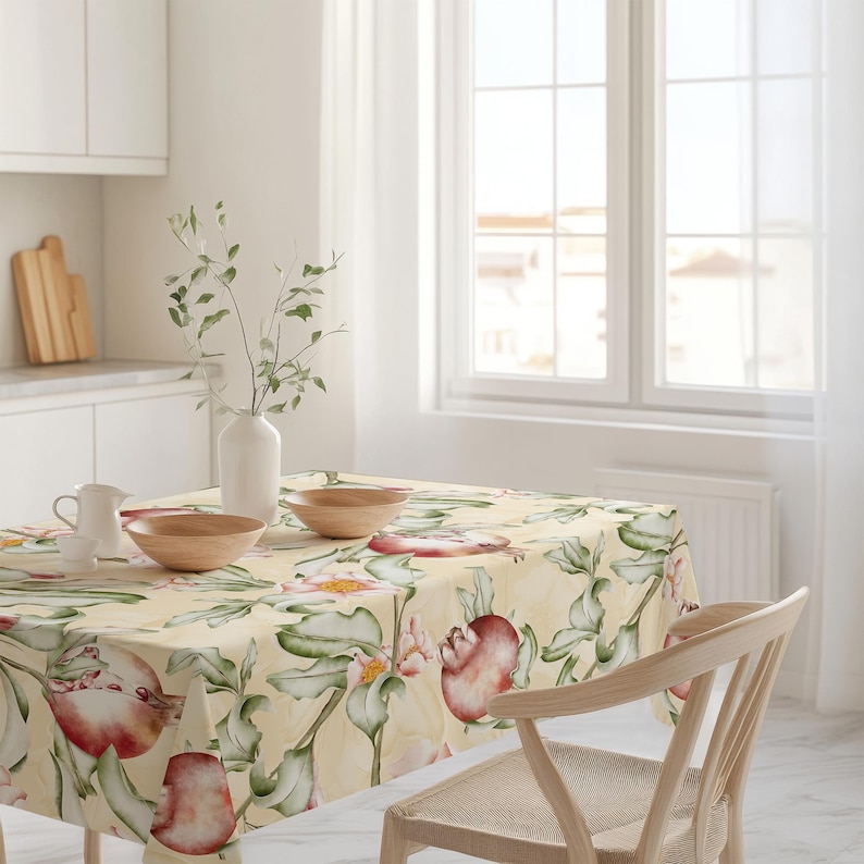 Red Pomegranate Tablecloth - Thumbnail 3