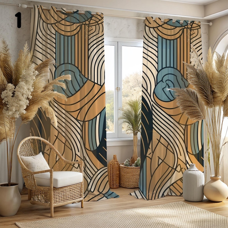 Art Deco Curtains - Etsy