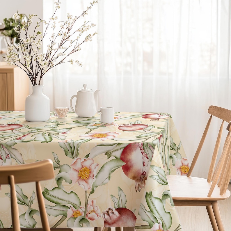 Red Pomegranate Tablecloth - Thumbnail 2