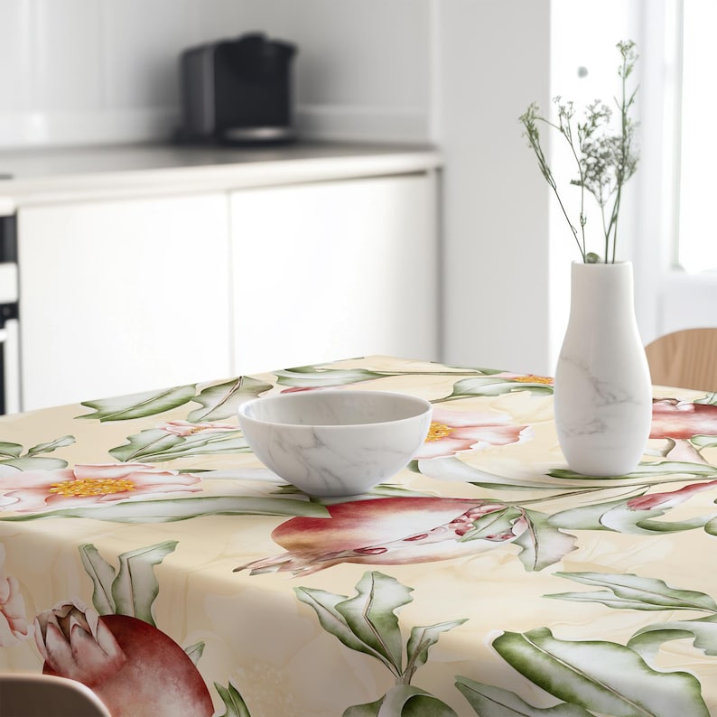 Red Pomegranate Tablecloth - Thumbnail 4