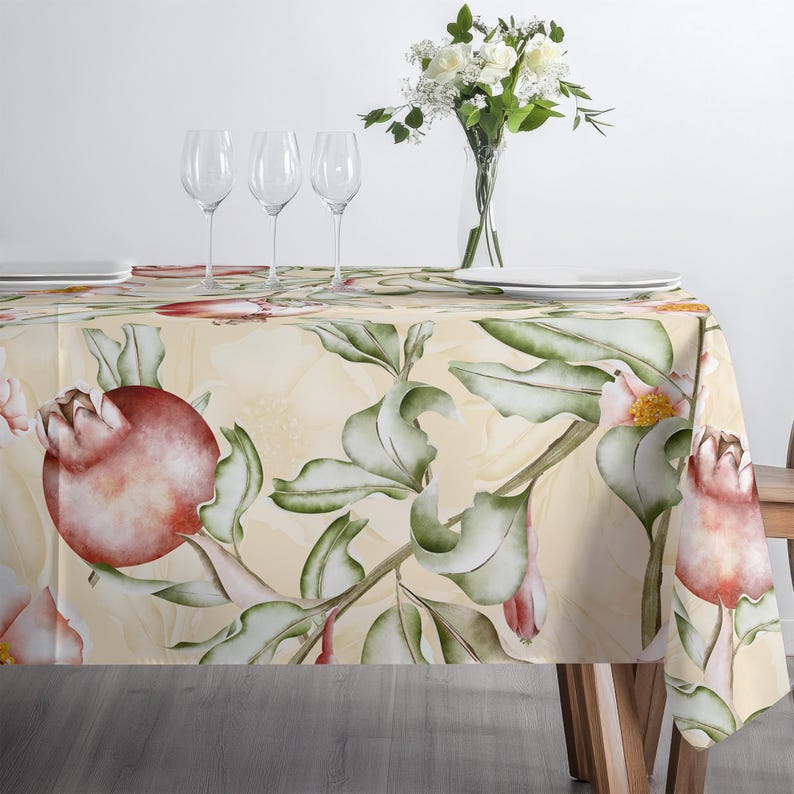 Red Pomegranate Tablecloth
