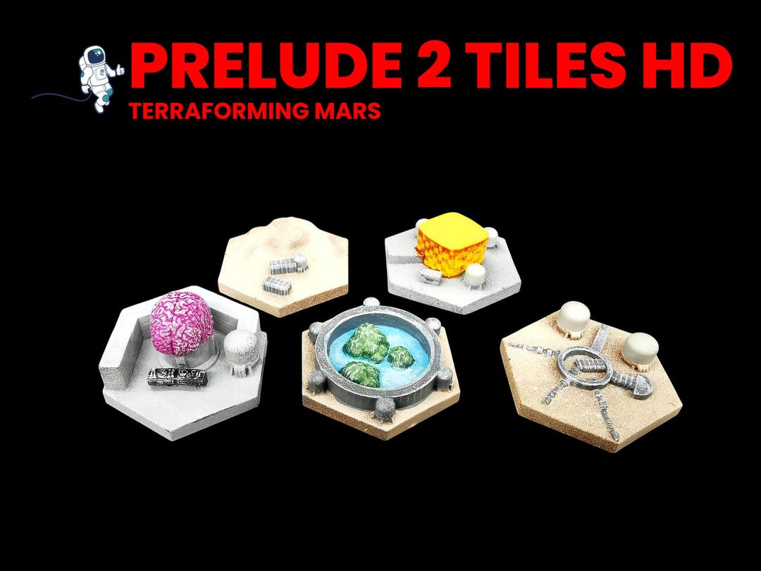3D Printed and painted a full set of Terraforming Mars tiles