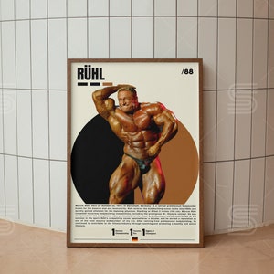 marus ruhl Poster, Bodypainting Poster, Fitnessstudio Wandkunst, Sport Poster, Gym Decor, Sport Schlafzimmer Poster, Motivationsposter