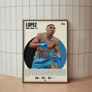 Poster di Teofimo Lopez, poster di boxe, arte murale per palestra, poster sportivo, decorazioni per palestra, poster sportivi per camera da letto, poster motivazionali