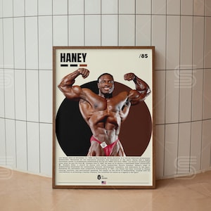 Pôster de Lee Haney, pôster de fisiculturismo, arte de parede de academia, pôster de esportes, decoração de academia, pôsteres de quarto de esportes, pôsteres motivacionais