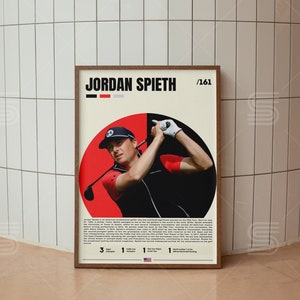 Poster di Jordan Spieth, poster di golf, poster motivazionale, poster sportivo, arte sportiva moderna digitale, regali di golf, arte murale di golf