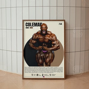Póster de Ronnie Coleman, póster de culturismo, arte mural para gimnasios, póster deportivo, decoración de gimnasios, pósters deportivos para dormitorios, pósters motivacionales