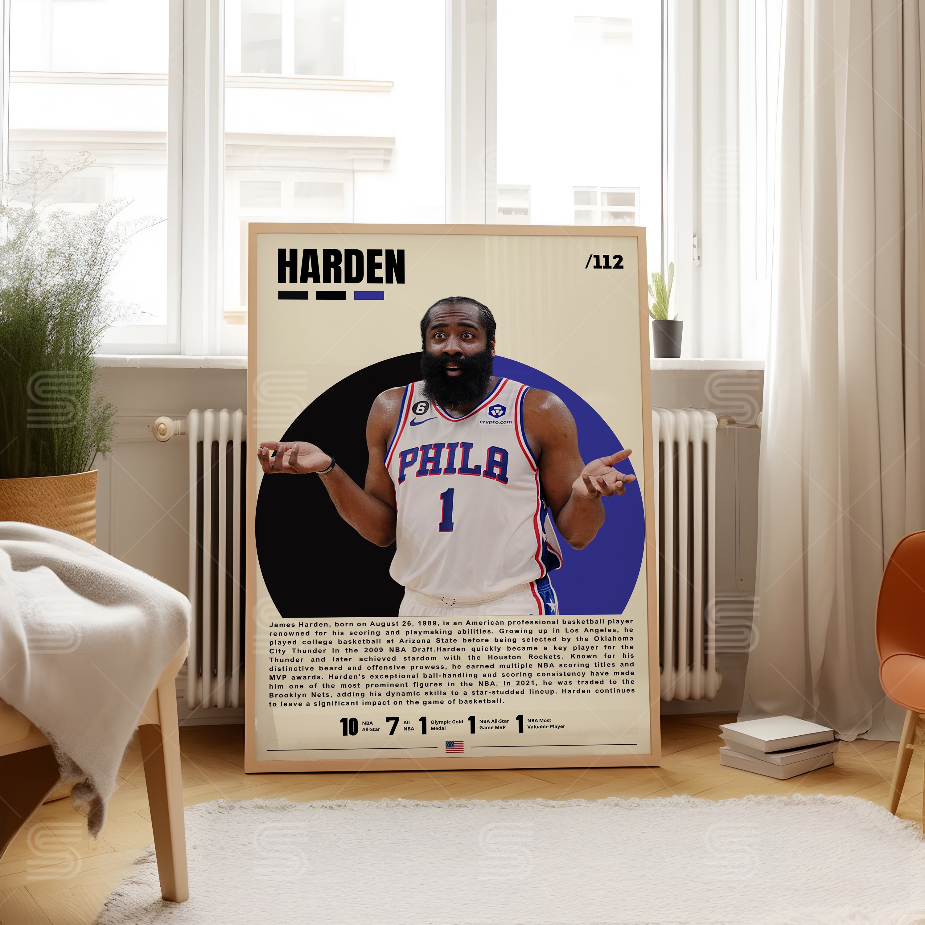 James Harden Poster, Basketball Player Poster, NBA Posters, Sports Poster,  Basketball Wall Art, Sports Bedroom Posters - Etsy