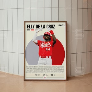Elly De La Cruz Poster, Baseball Digital Posters, Baseball Legend Prints, Sports Poster, Baseball Player Gift, Baseball Wall Art
