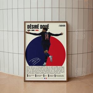 Desire Doue Poster, Paris Saint-Germain Poster, Sports Gifts, Sports Poster, Soccer Wall Art, Sports Bedroom Posters