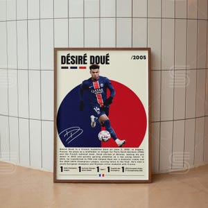 Desire Doue Poster, Paris Saint-Germain Poster, Sports Gifts, Sports Poster, Soccer Wall Art, Sports Bedroom Posters
