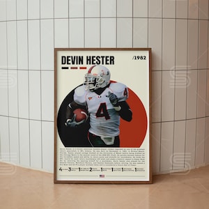 Devin Hester Poster, NFL Poster, Football Print, Football Poster, NFL Wall Art, Sports Bedroom Posters, Digital Sports Poster