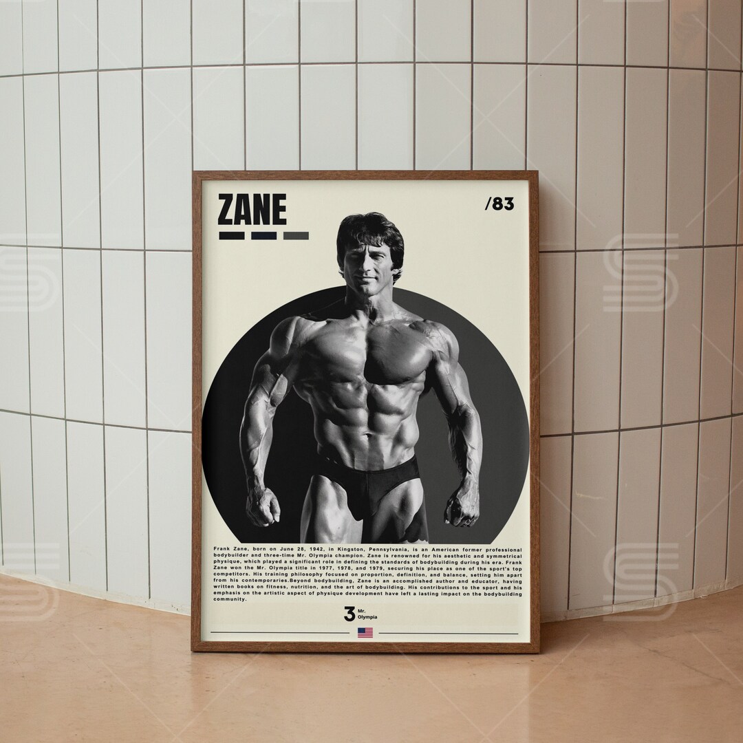 Frank Zane Poster, Bodybuilding Poster, Gym Wall Art, Sports Poster