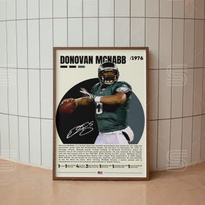 Poster di Donovan McNabb, poster della NFL, stampa di football americano, poster di football americano, arte murale della NFL, poster sportivi per la camera da letto, poster sportivo digitale