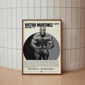 Victor Martinez Poster, Bodybuilding Poster, Gym Wall Art, Sports Poster, Gym Decor, Sports Bedroom Posters, Motivational Posters