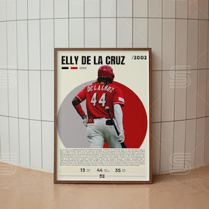 Elly De La Cruz Poster, Baseball Prints, Baseball Digital Posters, Sports Poster, Baseball Player Gift, Baseball Wall Art