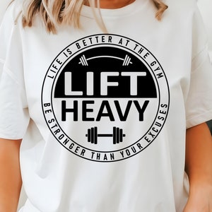 Lift Heavy Gym Shirt: Weightlifting Workout Tee