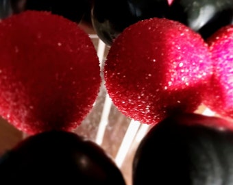 Black and Red Cake Pops