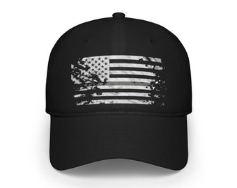 Correctional Officer Support Flag Baseball Hat - Thin Gray Line Cap for Law Enforcement Support