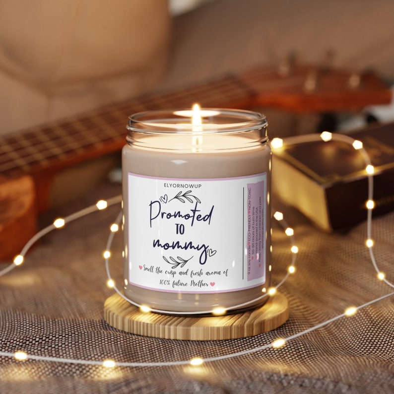Promoted to Mommy,candle for Mom,funny Mom Candle,pregnancy Announcement Gift,baby Shower Gift