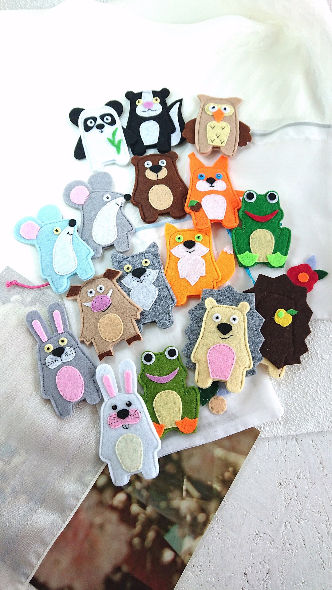 Woodland Animals Finger Puppets Forest Animals Toys Set of 5 Etsy