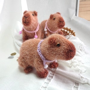 Realistic Capybara Crochet Toy, Unique Amigurumi Animal Christmas Gift