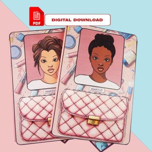 Makeup Paper Doll. Paper Cosmetics Quiet Book. DIY Project. Templates ...