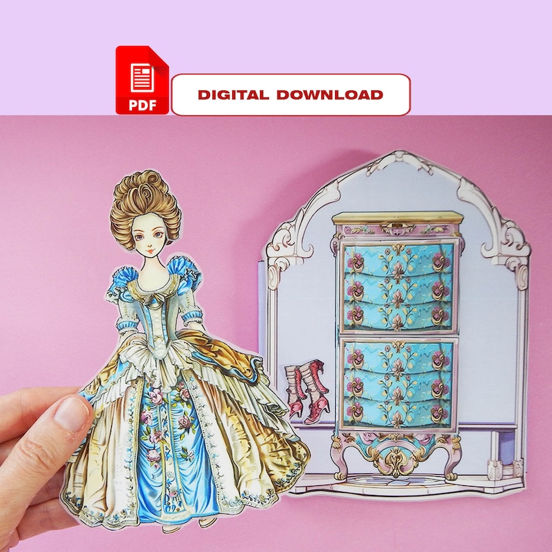 Princess Paper Doll Dress-up: DIY Printable Quiet Book (PDF) - Etsy